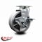 Service Caster 5 Inch V-Groove Semi Steel Cast Iron Swivel Caster with Roller Bearing and Brake SCC-20S520-VGR-TLB - alternate 5